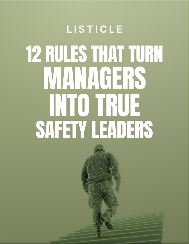 12 Safety Leadership Rules: Practical Manager Habits